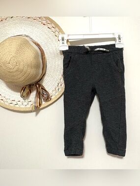 Charcoal Kids Jogger Pants with Drawstring Waist